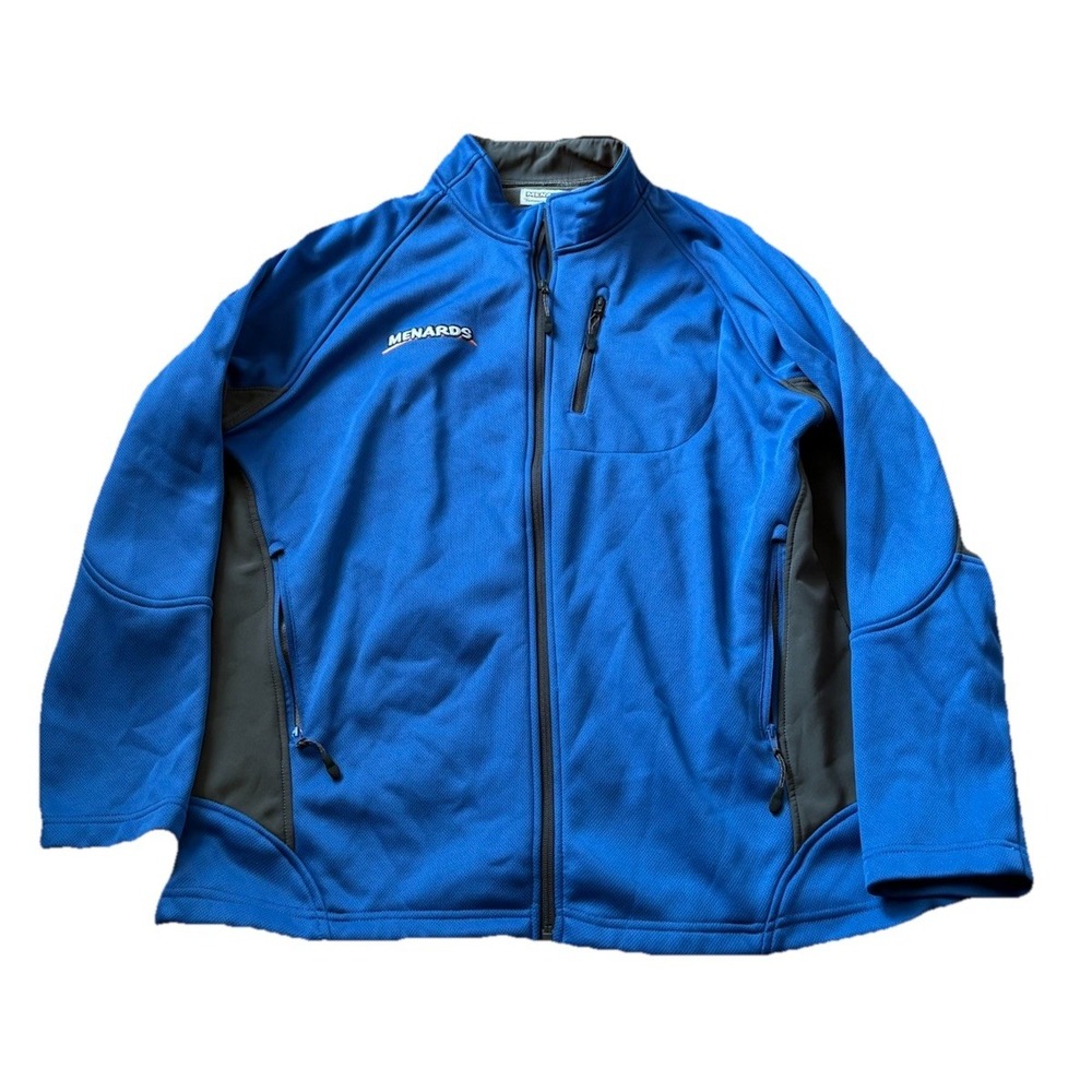 Menards Blue Softshell Logo Jacket Associate Employee Worker Men's 2XL